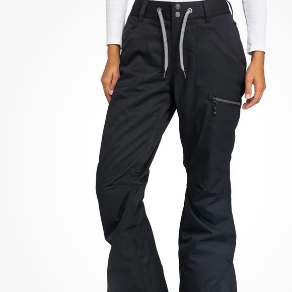 Roxy Nadia Snow Pants Ski Snowboard Black Gray Dryflight Size Small - Picture 1 of 15